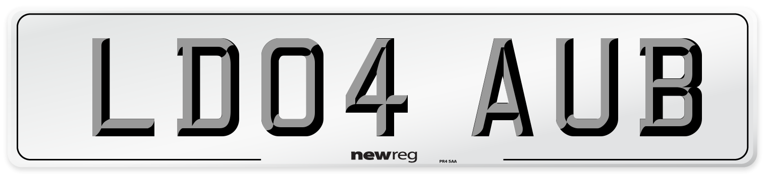 LD04 AUB Number Plate from New Reg